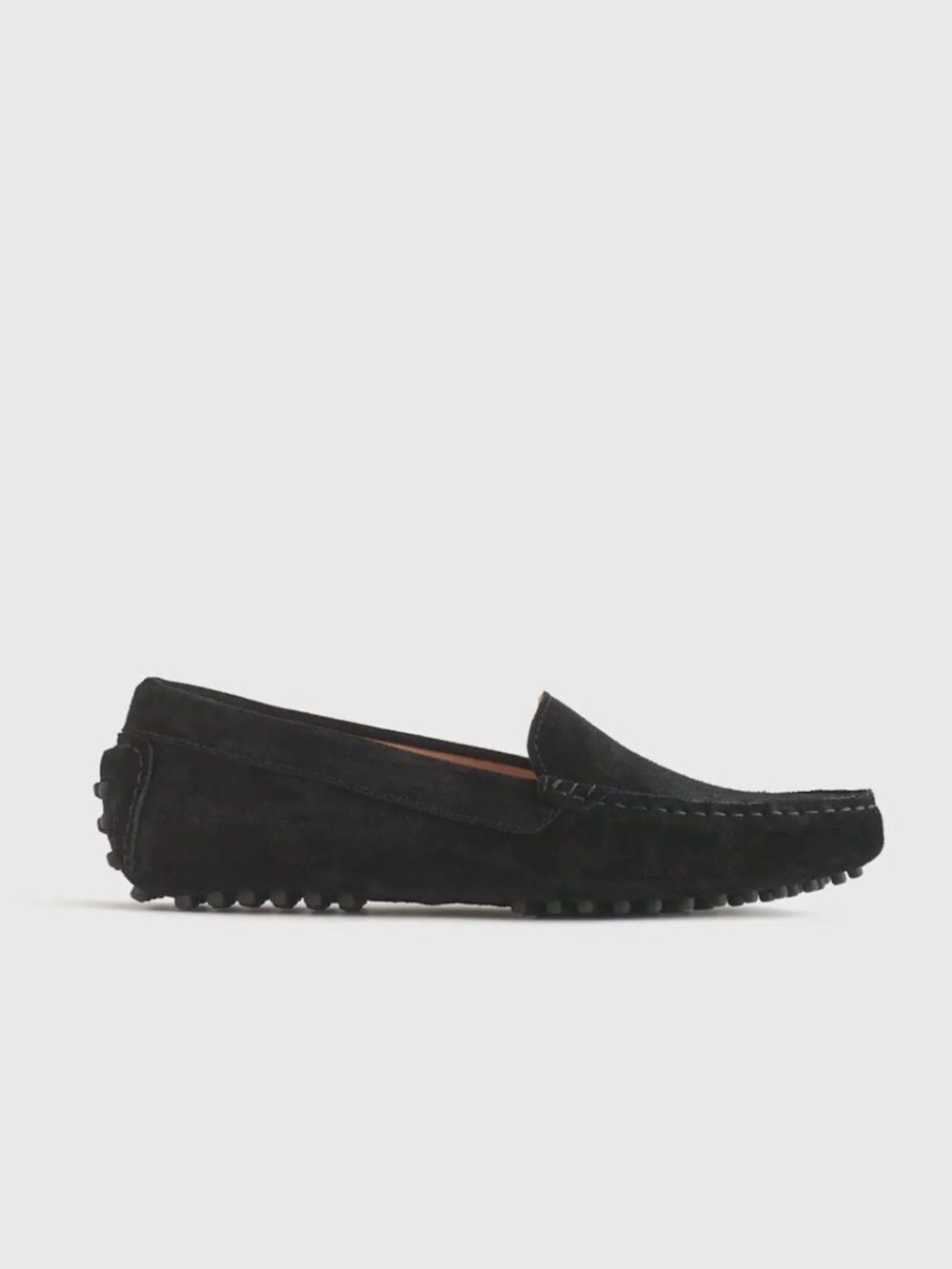 Quince Suede Driver Loafers Black Size 6 NIB